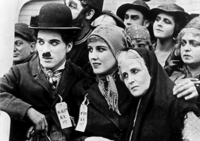 Charles Chaplin and Edna Purviance in The Immigrant, 1917. Photo: BFI.