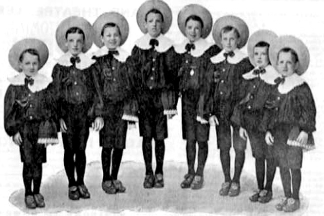 Charles Chaplin (second left) as part of The Eight Lancashire Lads, who appeared at Leeds City Varieties.