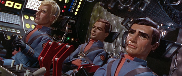 The crew of the fated Zero-X in Thunderbirds Are Go (1966). Photo: Fabulous Films.