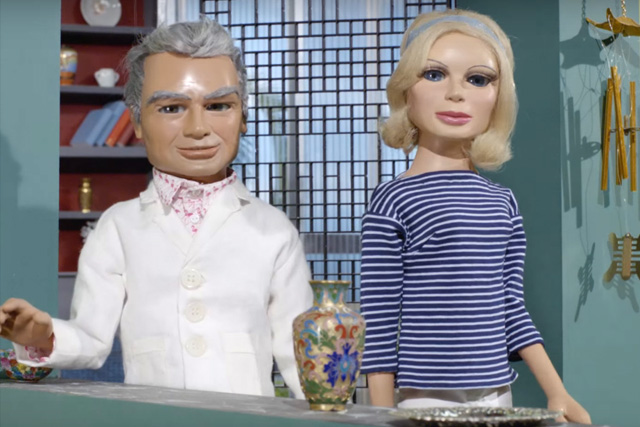 Jeff Tracy and Lady Penelope in Introducing Thunderbirds. Credit: Pod 4 Films Ltd & ITC Entertainment Group