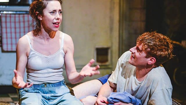 Tessa Parr as Clare and Dan Parr as Joey in Road. Photograph: Kirsten McTernan
