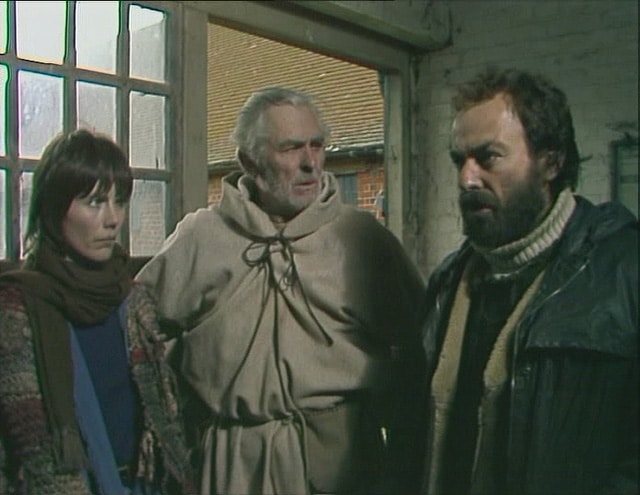 Jenny (Lucy Fleming), Frank (Edward Underdown) and Charles (Denis Lill) in The Peacemaker. Credit: BBC Worldwide.